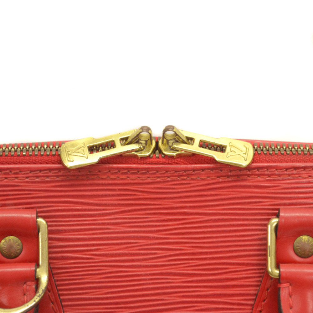 LOUIS VUITTON Alma Red Handbag Epi Leather - Picture 8 of 9